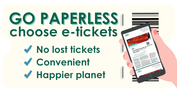 Choose e-tickets on your phone image | sustainable theatre | go paperless