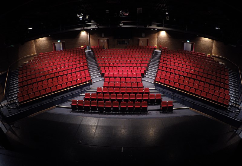 A picture of the Octagon seats from above the stage